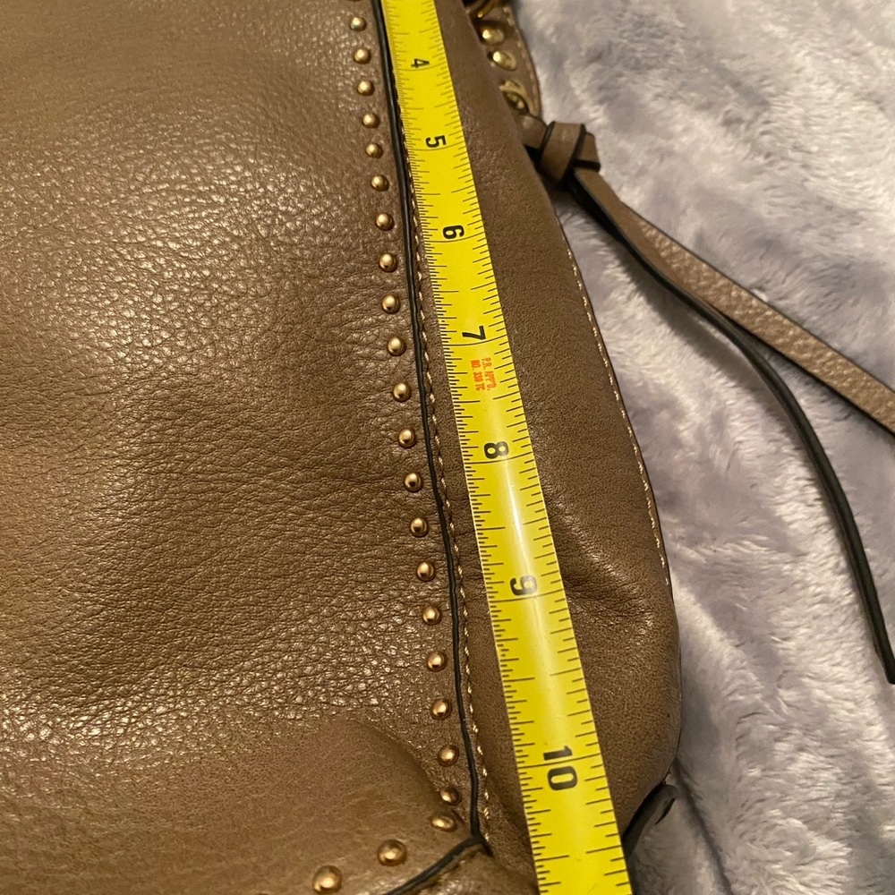 Montana West Tan Leather Shoulder Bag with Studs - Picture 9 of 9